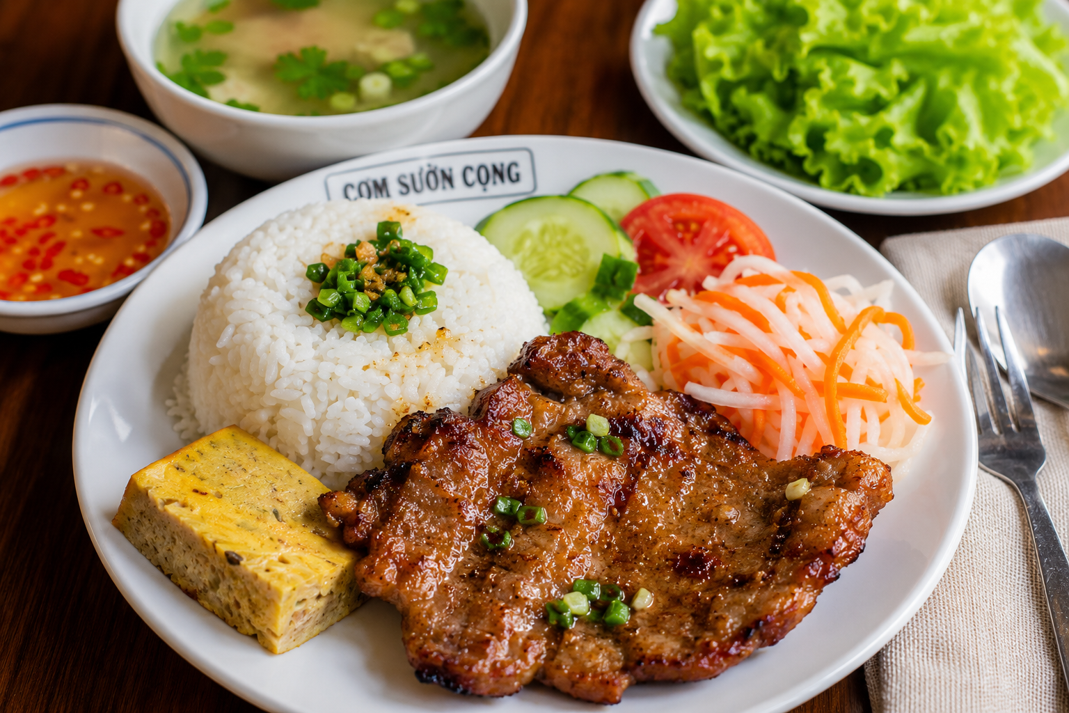 Cơm sườn cọng